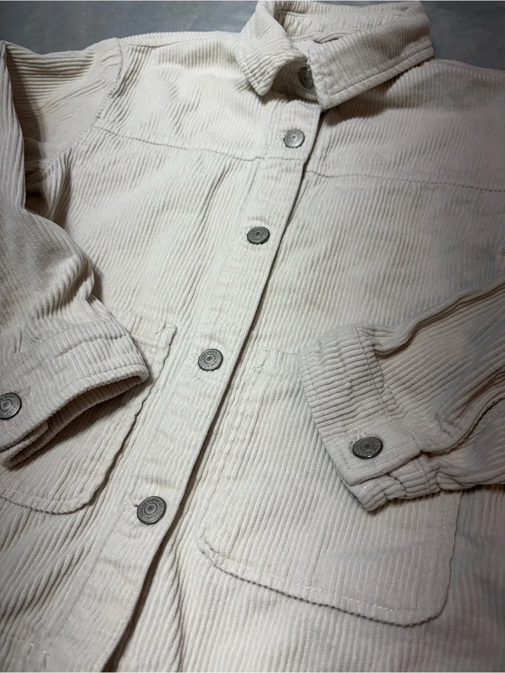 Zara Denim Wear Kids Jean Jacket Size 9/10 (140 cm) Off-White Cream Ecru